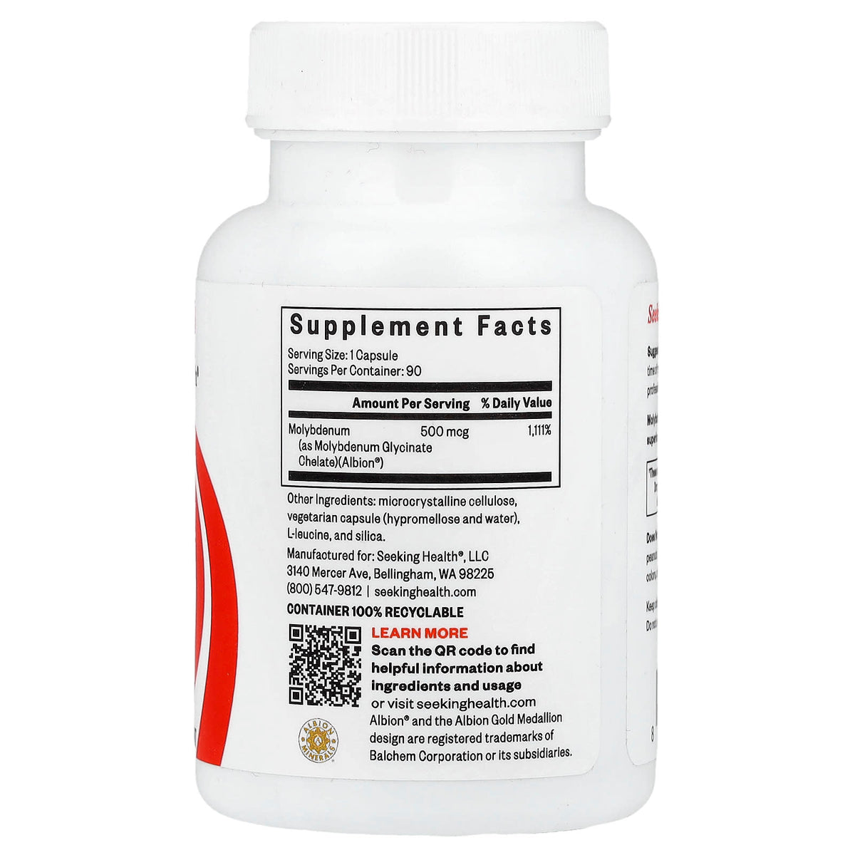 Seeking Health Molybdenum 500 mcg 90 Caps