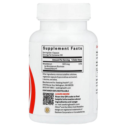 Seeking Health Molybdenum 500 mcg 90 Caps