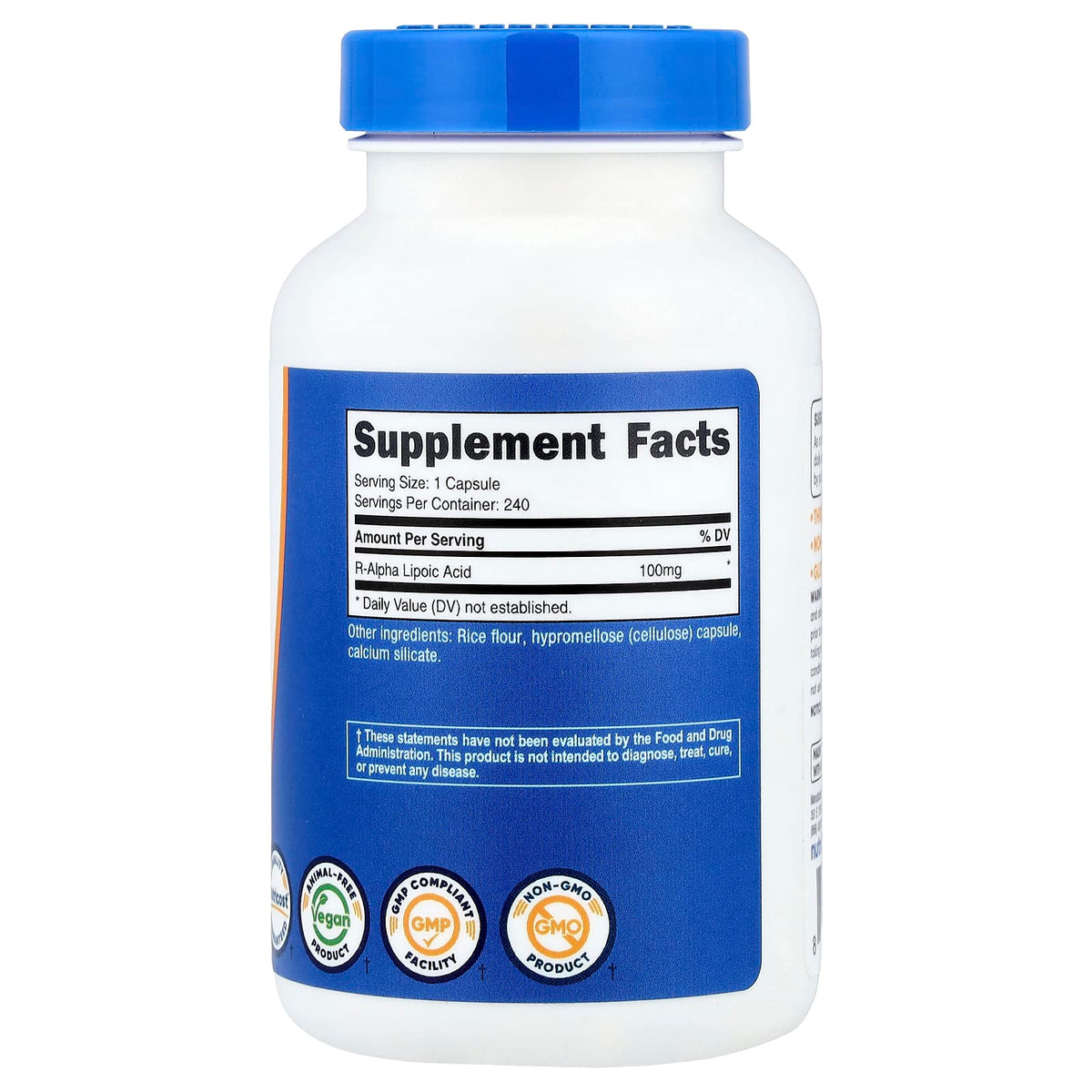 Nutricost R-Alpha Lipoic Acid 100 mg 240 Caps