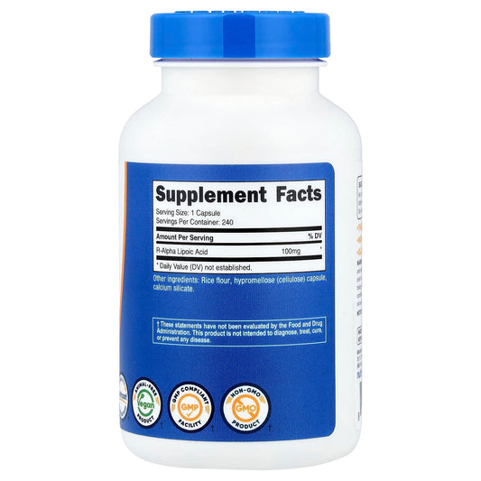 Nutricost R-Alpha Lipoic Acid 100 mg 240 Caps