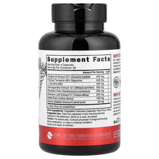 Nutri, Men's Performance Complex Tongkat Ali, 120 Vegan Capsules