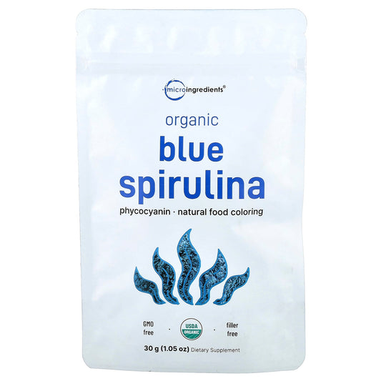 Micro Ingredients, Organic Blue Spirulina, 30 g (1.05 oz)