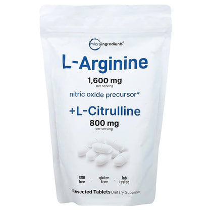 Micro Ingredients L Arginine + L-Citrulline 240 Bisected Tabs Sports Performance