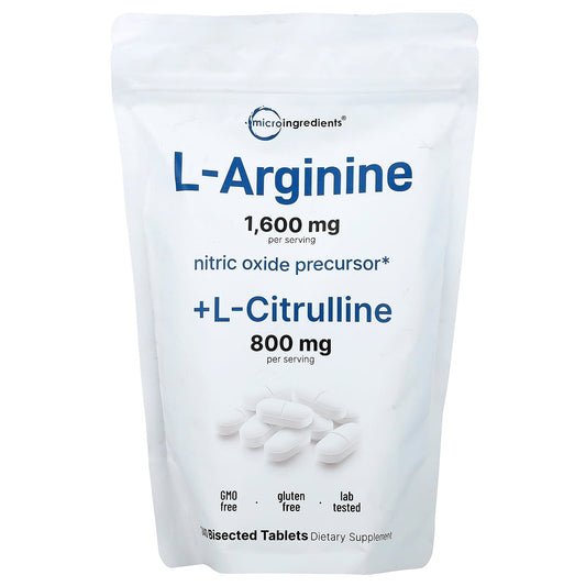 Micro Ingredients L Arginine + L-Citrulline 240 Bisected Tabs Sports Performance
