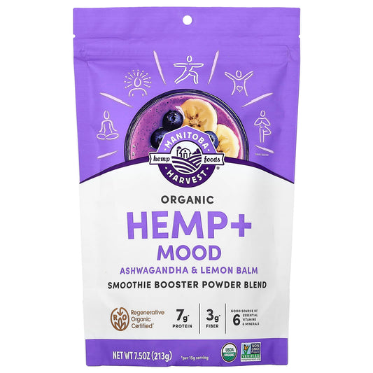 Manitoba Harvest, Organic Hemp + Mood, Smoothie Booster Powder Blend, 213 g (7.5 oz)