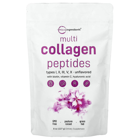 Micro Ingredients, Multi Collagen Peptides, Unflavoured, 8 oz (227 g)