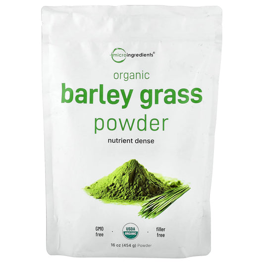 Micro Ingredients, Organic Barley Grass Powder, 454 g (16 oz)