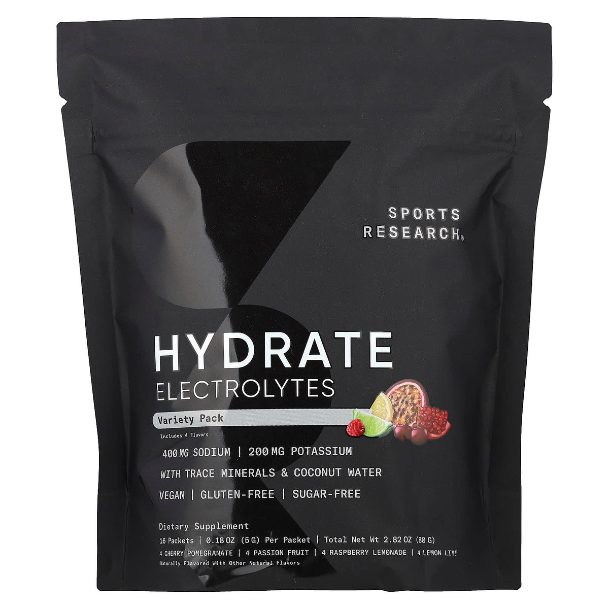 Sports Research Hydrate Electrolytes Variety Pack 16 Packets