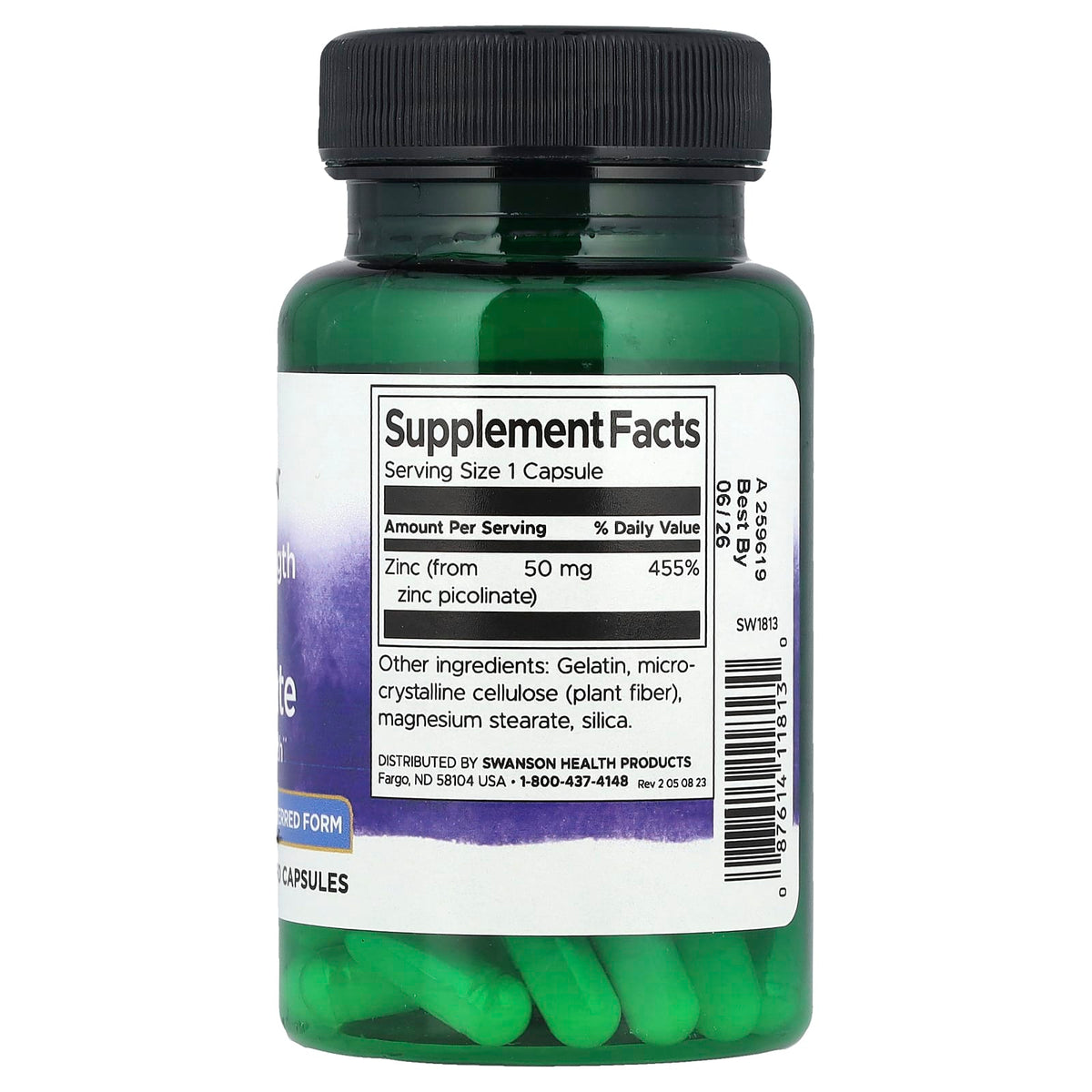 Swanson Zinc Picolinate 50 mg 60 Caps