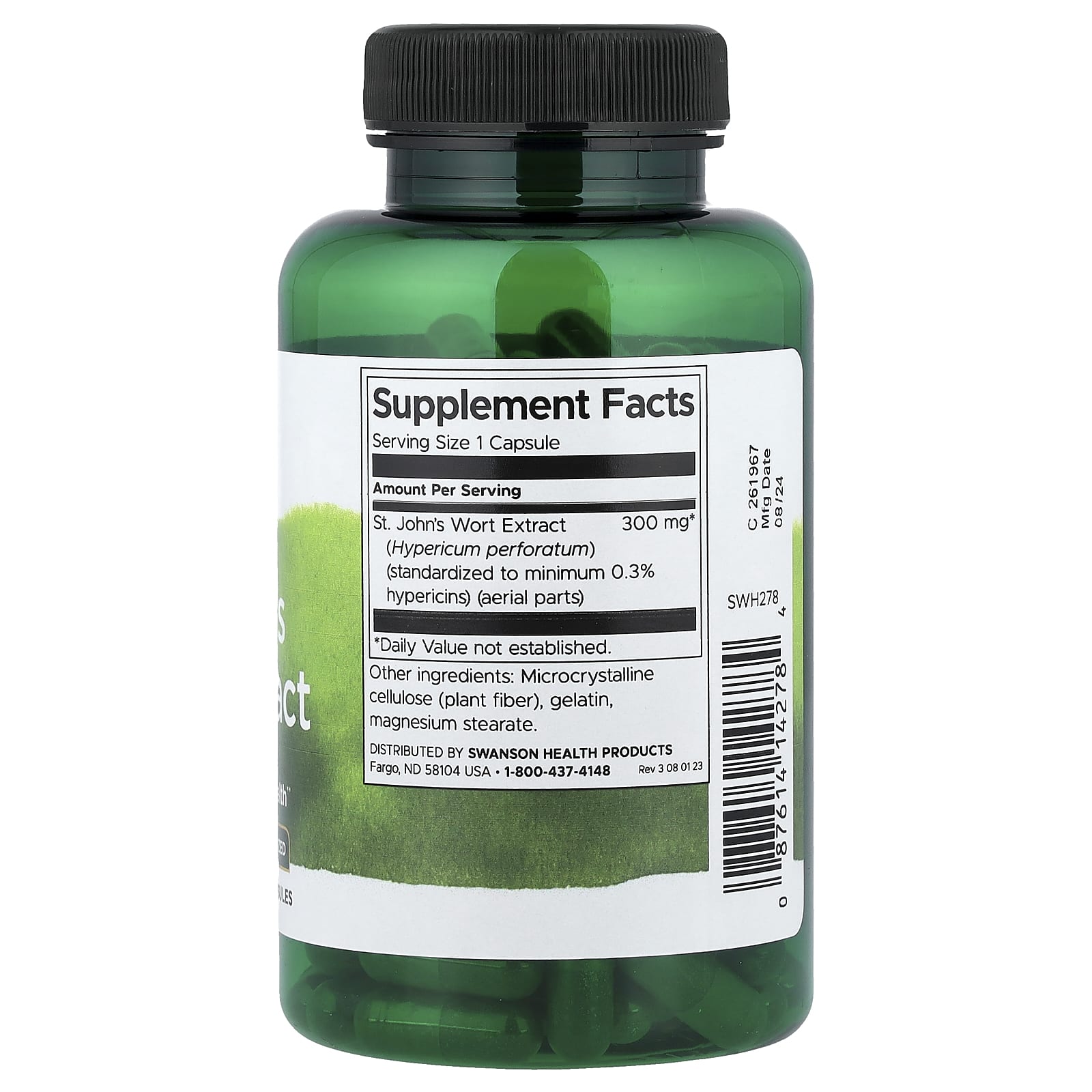 Swanson Vitamins, St John's Wort Extract, Standardised, 300 mg, 120 Capsules