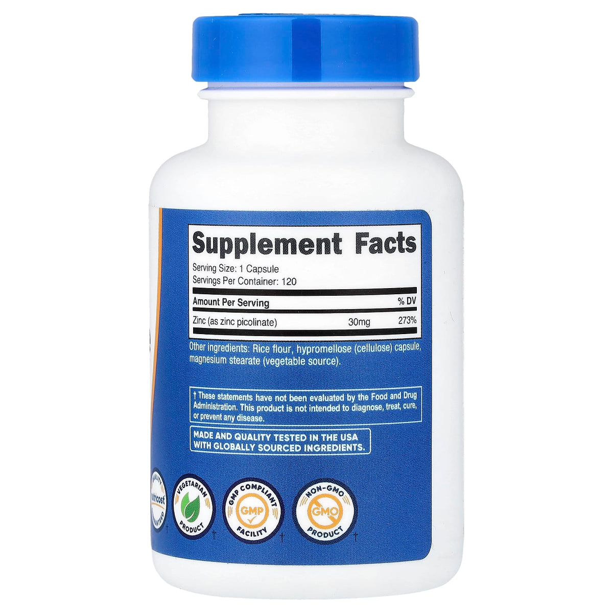 Nutricost Zinc Picolinate 30 mg 120 Caps