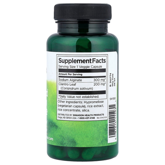 Swanson Vitamins, Brown Seaweed Sodium Alginate with Coriander Leaf, 60 Veggie Caps