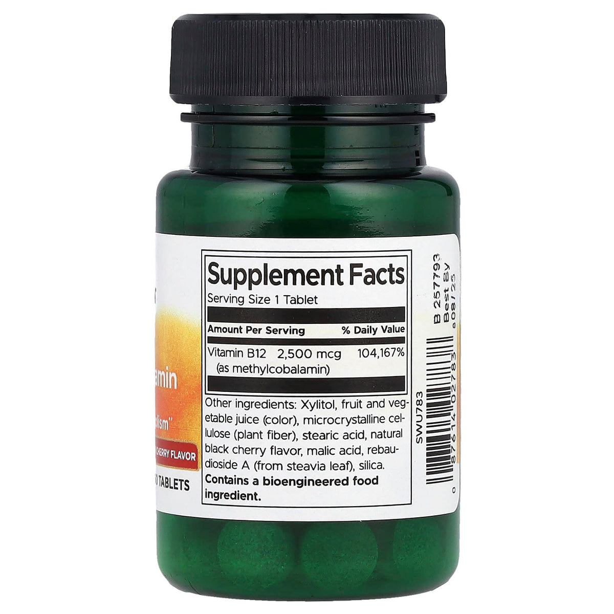 Swanson Vitamin B12 Methylcobalamin Natural 2,500 mcg 60 Tabs