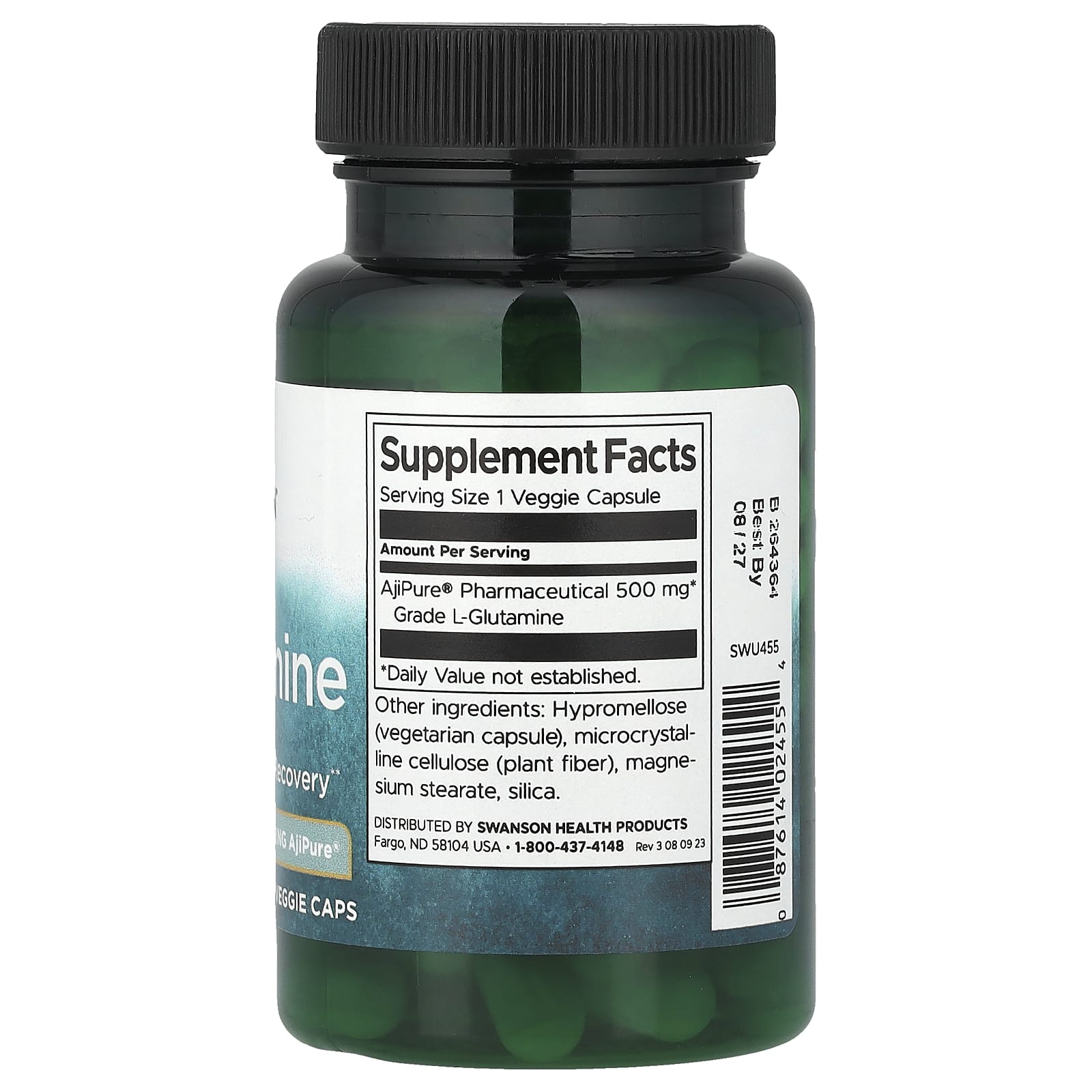 Swanson Vitamins, L-Glutamine, 500 mg, 60 Veg Caps