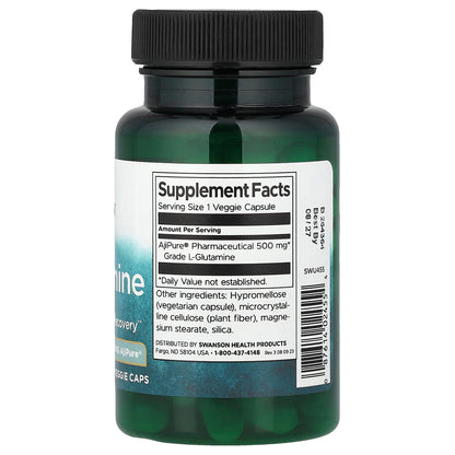Swanson Vitamins, L-Glutamine, 500 mg, 60 Veg Caps