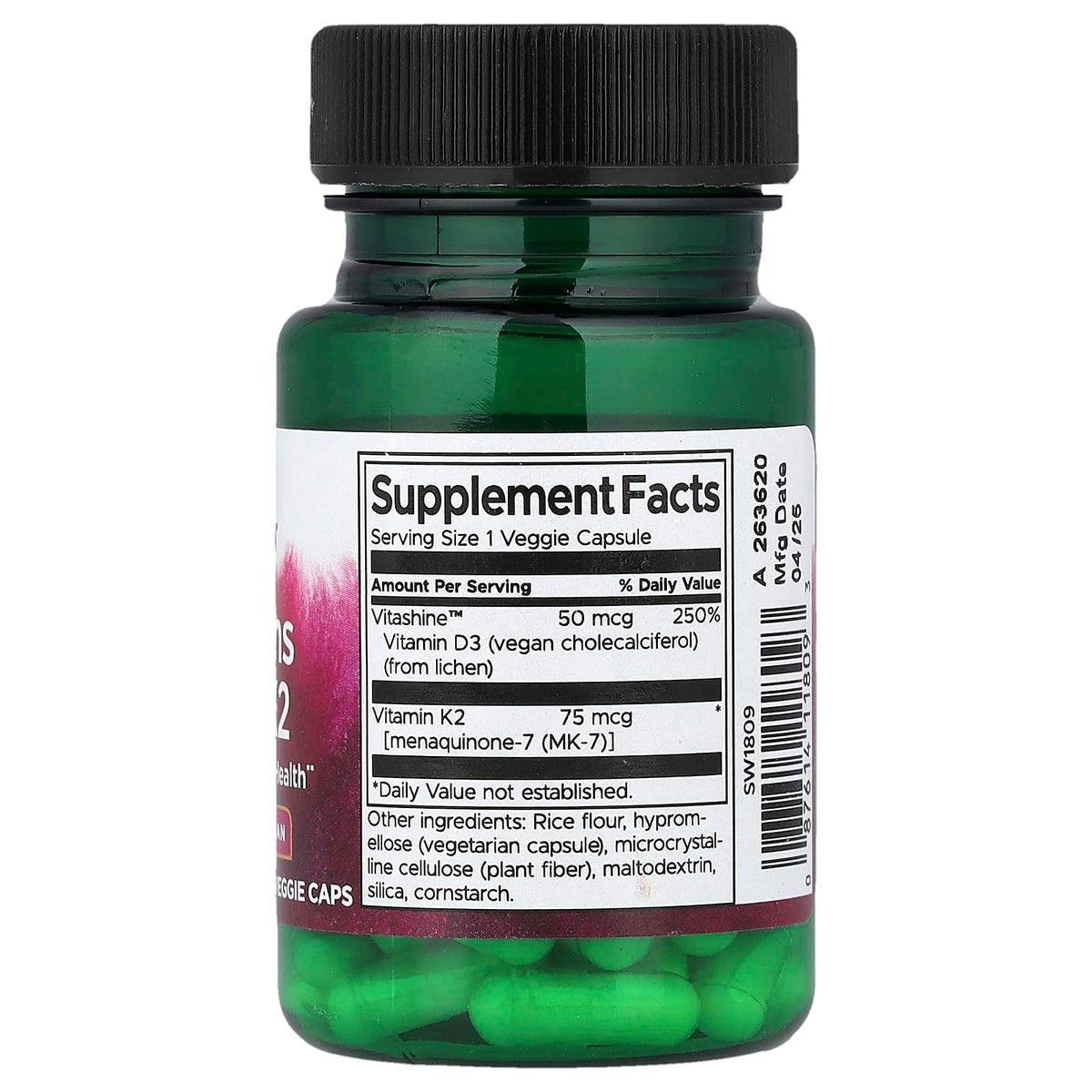 Swanson Vitamin D3 60 Veg Caps