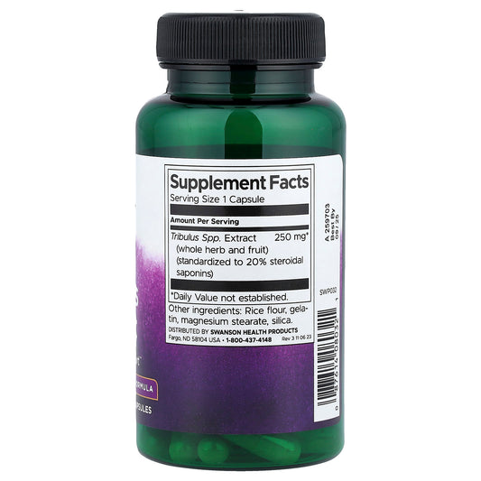 Swanson Vitamins, Mega Tribulus Extract, 250 mg, 60 Capsules