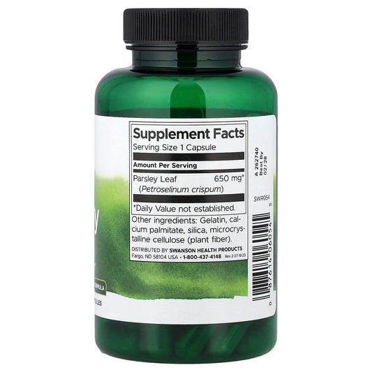 Swanson Vitamins, Parsley, 650 mg, 90 Capsules