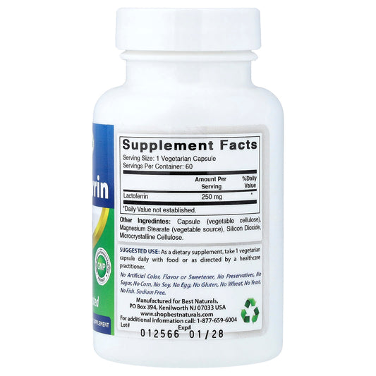 Best Naturals Lactoferrin 250 mg 60 Caps