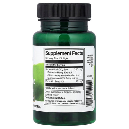 Swanson Vitamins, Saw Palmetto, Maximum Strength, 60 Softgels