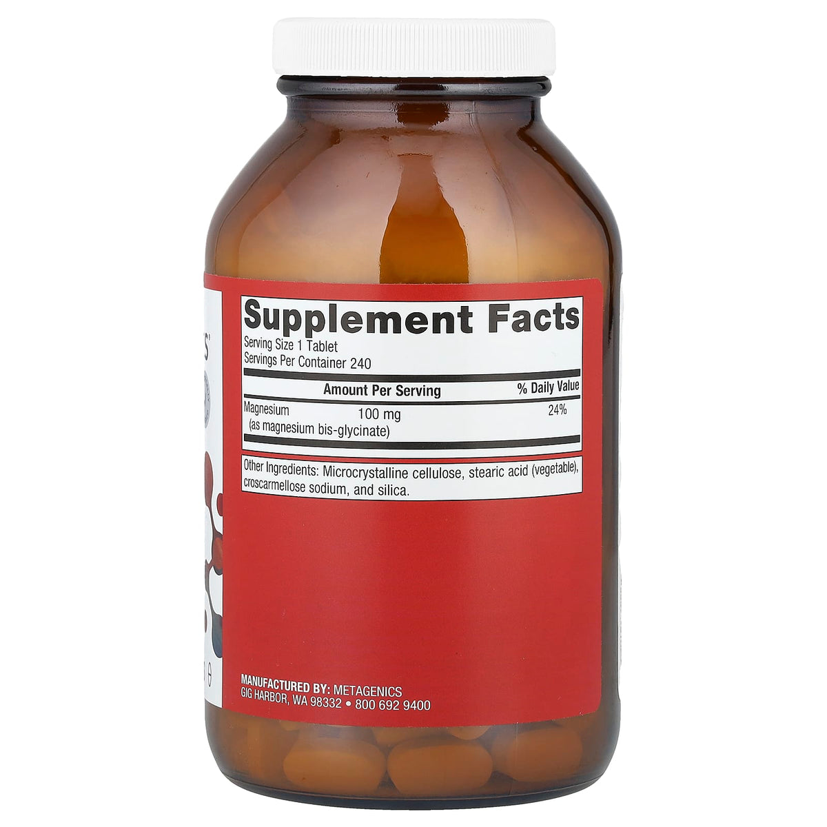 Metagenics Magnesium Glycinate 100 mg 240 Tabs