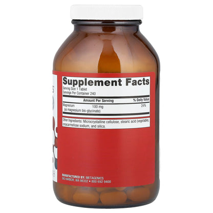 Metagenics Magnesium Glycinate 100 mg 240 Tabs