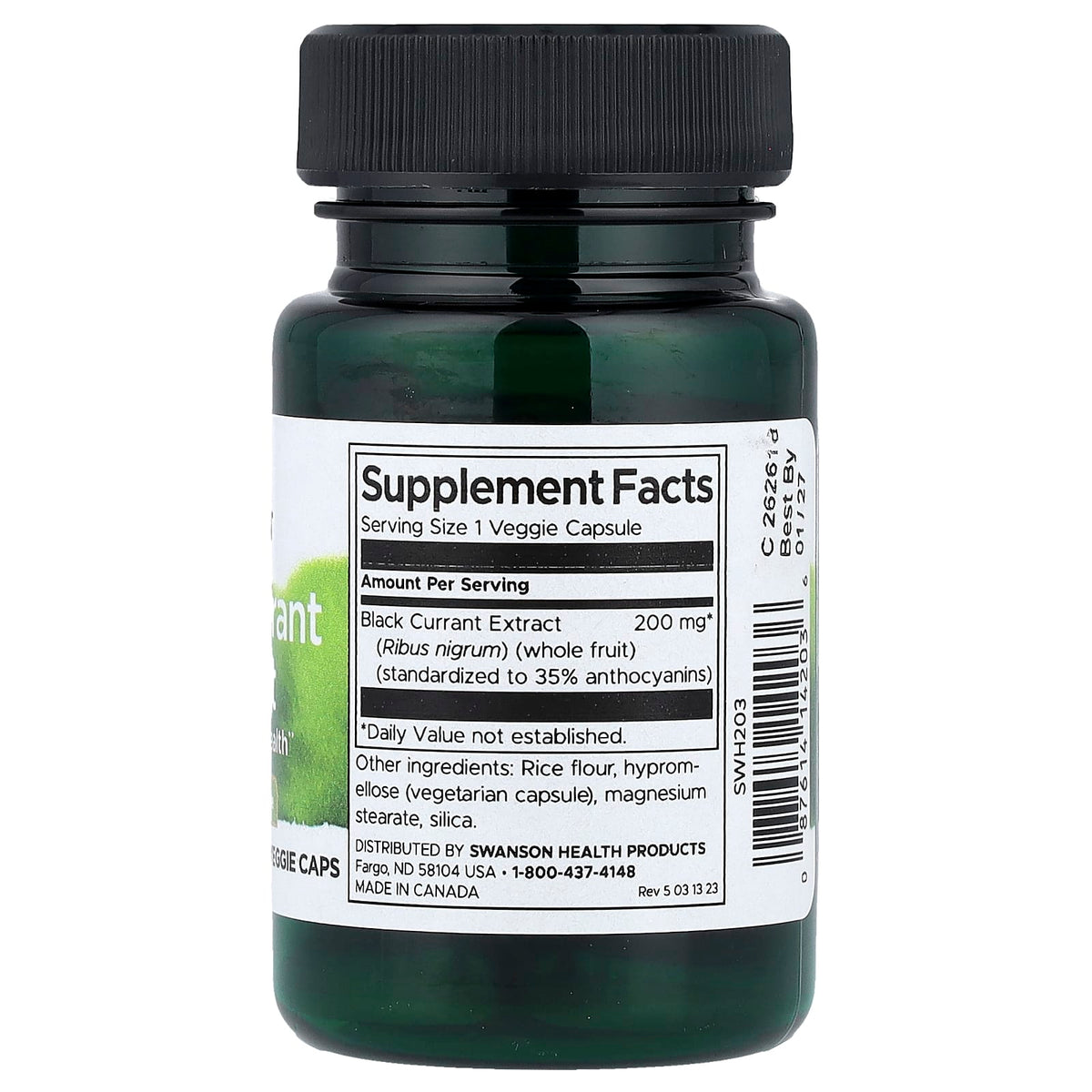 Swanson Blackcurrant Extract 200 mg 30 Veg Caps