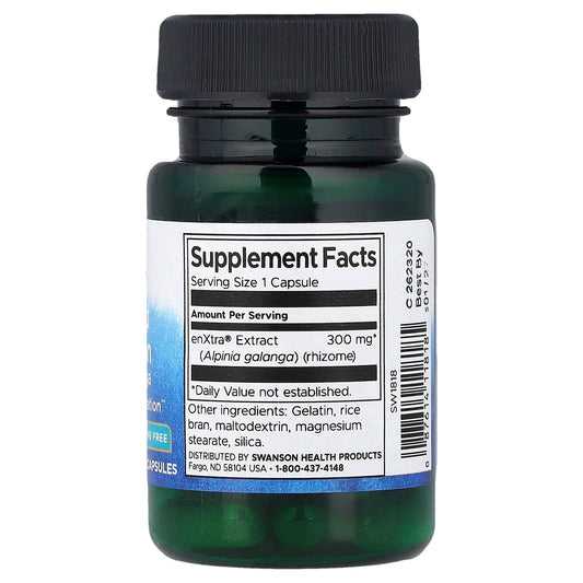 Swanson Vitamins, Focused Attention Alpinia Galanga, Caffeine Free, 300 mg, 30 Capsules