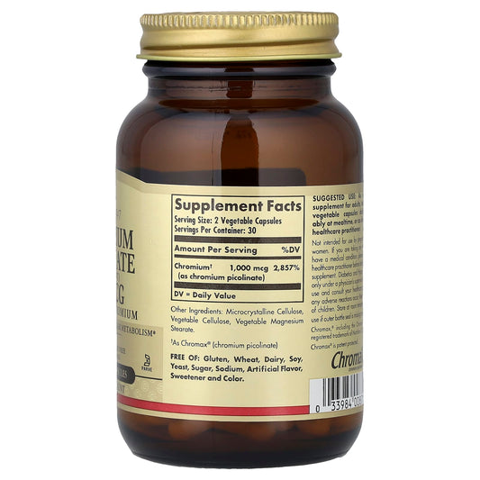 Solgar Chromium Picolinate 500 mcg 60 Veg Caps