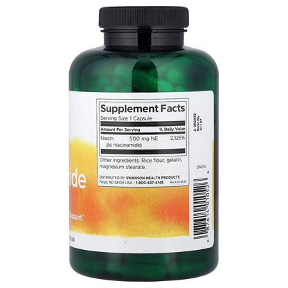Swanson Niacinamide 500 mg 250 Capsules