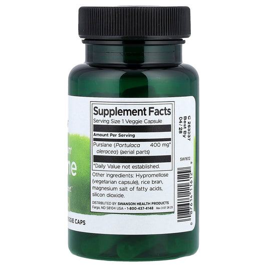Swanson Vitamins, Full Spectrum® Purslane, 400 mg, 60 Veg Caps