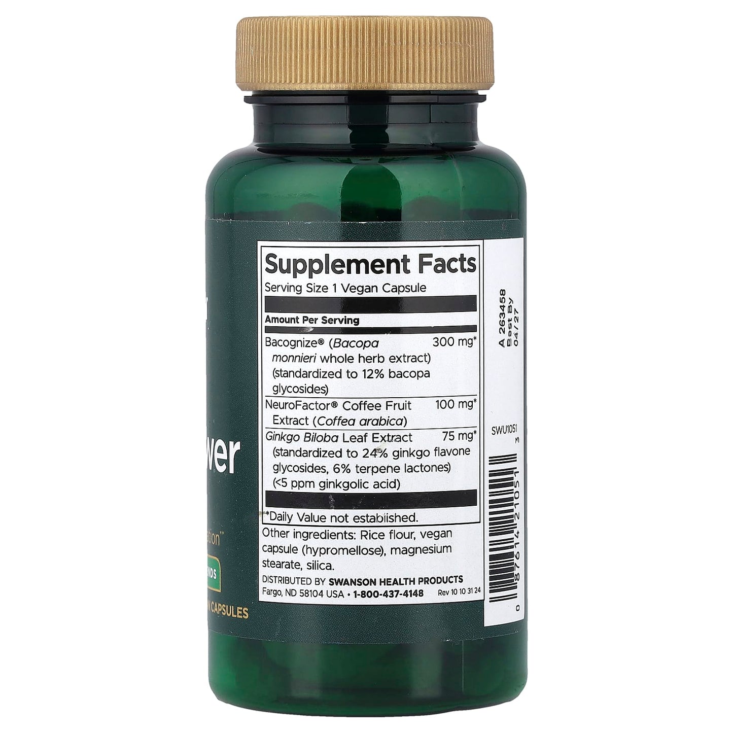 Swanson Vitamins, Pure Brainpower, 60 Vegan Capsules