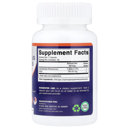 Vitamatic, Lactobacillus Rhamnosus, 60 DRcaps® Hypromellose Capsules