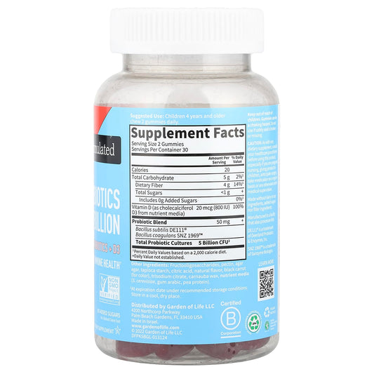 Garden of Life, Kids, Probiotics, Strawberry, 60 Gummies