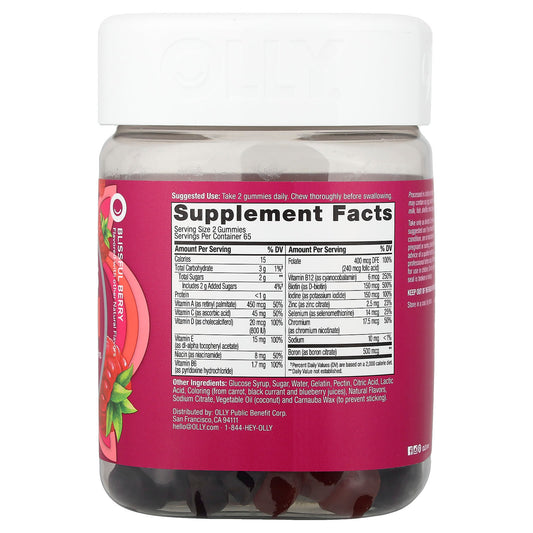 OLLY, Women's Multi, Blissful Berry, 130 Gummies