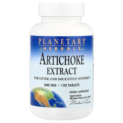 Planetary Herbals, Artichoke Extract, 500 mg, 120 Tablets