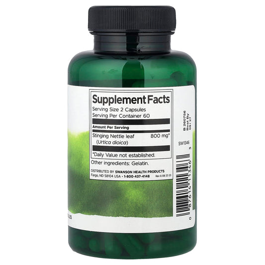 Swanson Vitamins, Stinging Nettle Leaf, 400 mg, 120 Capsules