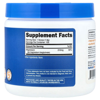 Nutricost Magnesium Bisglycinate 8.9 oz (250 g)