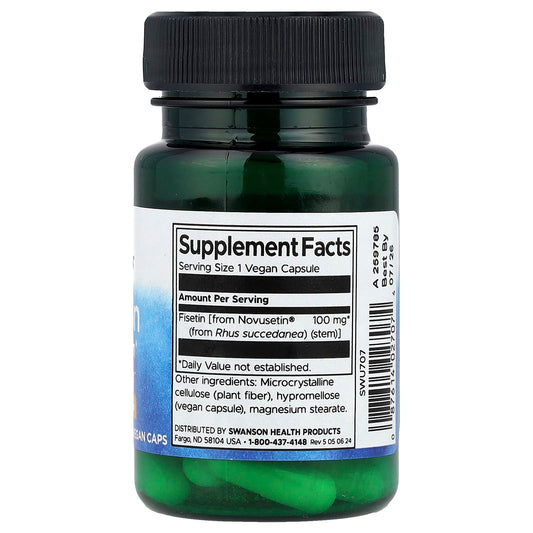 Swanson Vitamins, Fisetin Novusetin®, 100 mg, 30 Vegan Caps