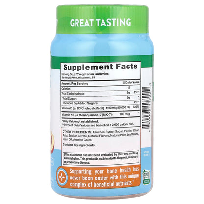 Nature's Truth, D3 + K2 Complex Gummies, Natural Peach Mango, 50 Gummies