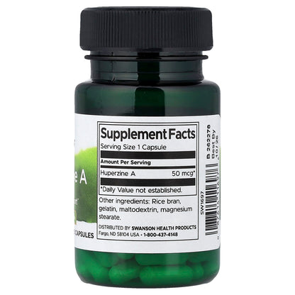 Swanson Vitamins, Huperzine A, 50 mcg, 60 Capsules