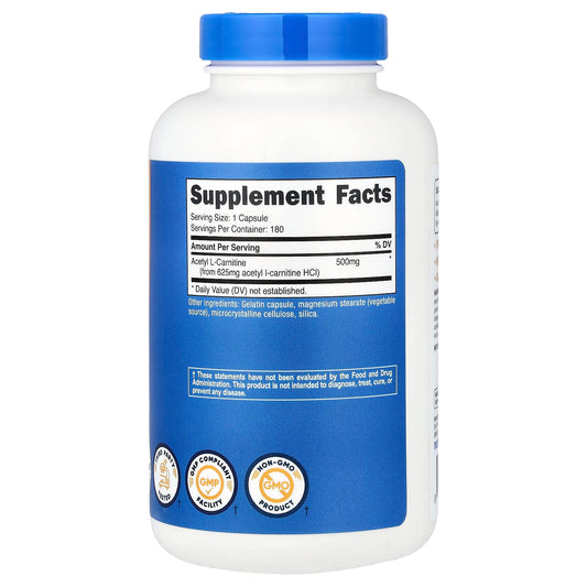 Nutricost Acetyl L-Carnitine 500 mg 180 Caps