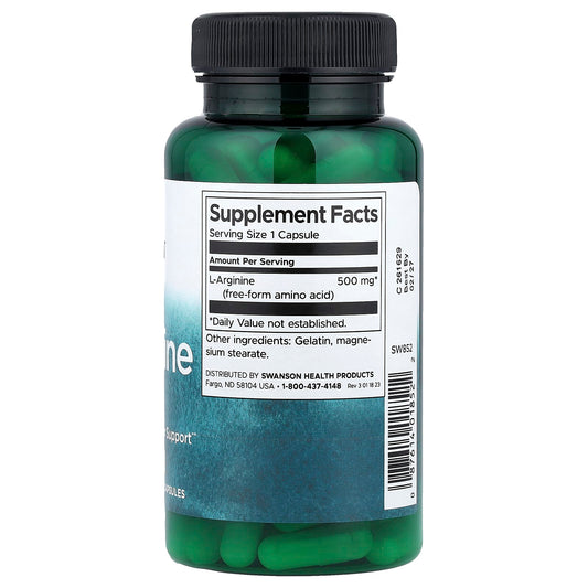 Swanson L-Arginine 500 mg 100 Caps