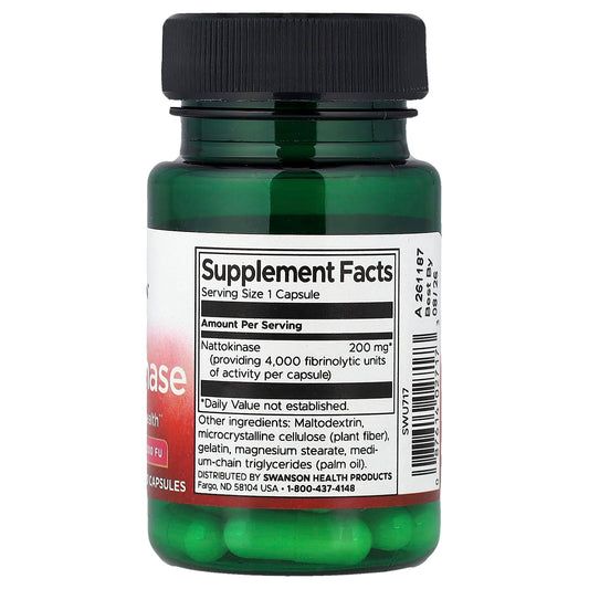 Swanson Vitamins, Nattokinase, 200 mg, 30 Capsules