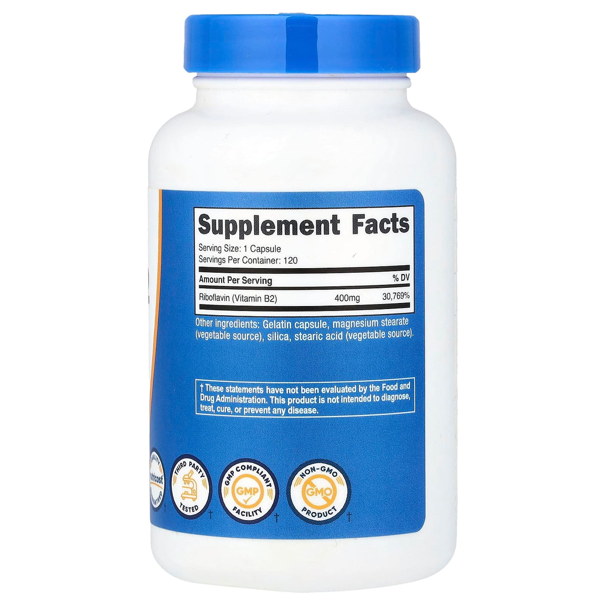 Nutricost Vitamin B2 400 mg 120 Caps