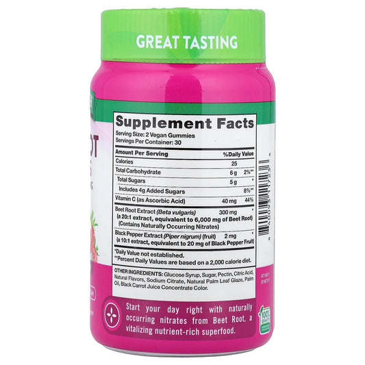 Nature's Truth, Superfood Beetroot Gummies, Delicious Strawberry, 60 Gummies