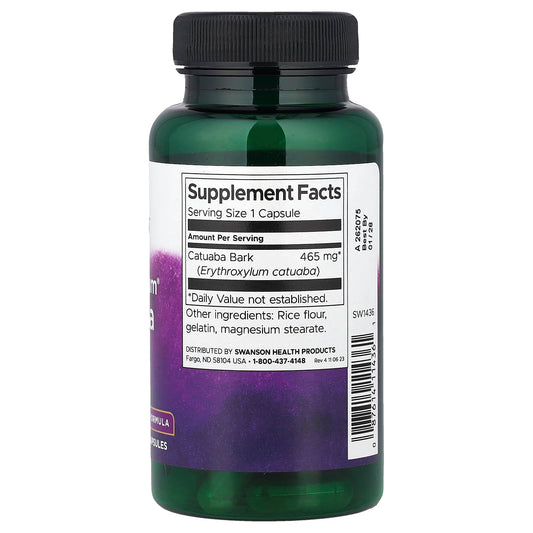 Swanson Vitamins, Full Spectrum® Catuaba Bark, 465 mg, 60 Capsules