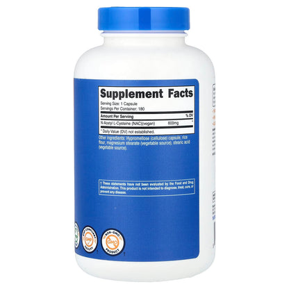 Nutricost N-Acetyl Cysteine (NAC) 600 mg 180 Caps