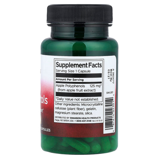 Swanson Vitamins, Apple Polyphenols, 125 mg, 60 Capsules