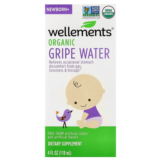 Wellements, 30 ml (1 fl oz) Organic Gripe Water, Newborn+